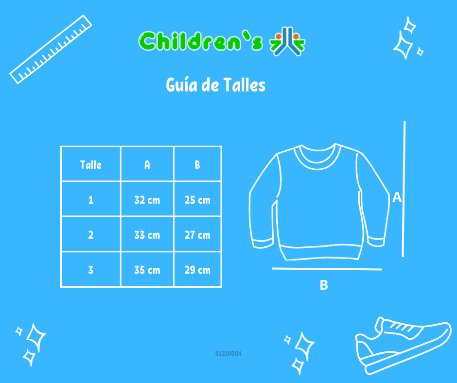 Guia de talles Buzo de Algodon Frizado Sin Capucha Estampado Flores