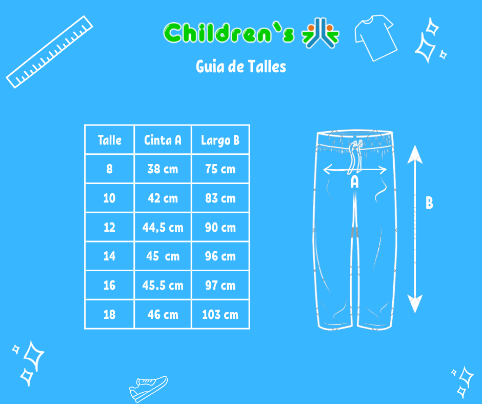 Guia de talles Pantalon Nieve  termico Silver interior Algodon (Con Wata)