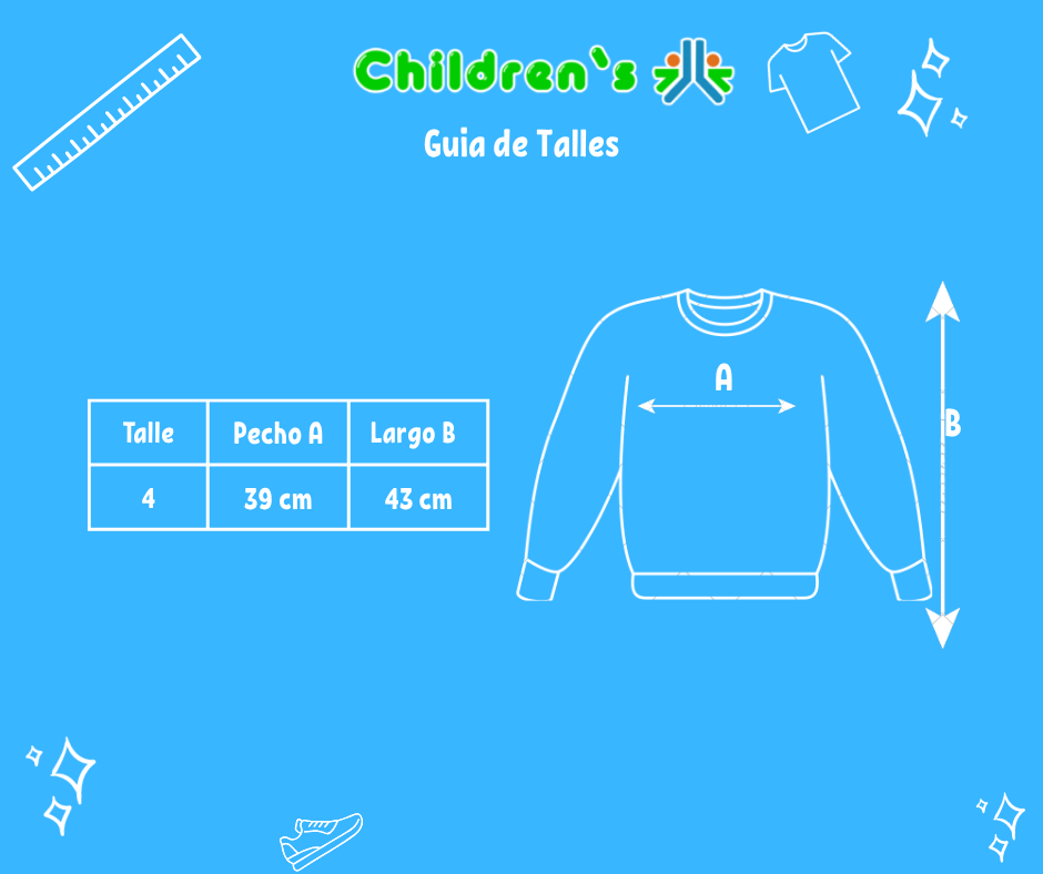 Guia de talles Buzo Tipo Chomba de Corderoy