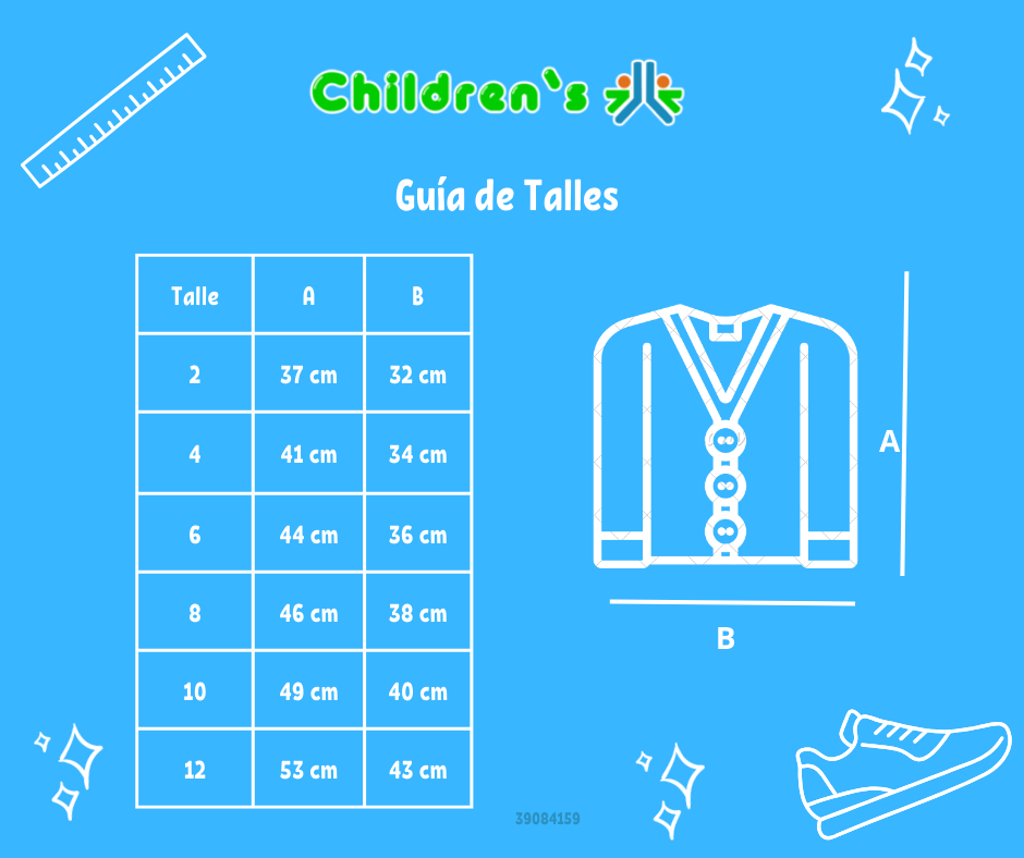 Guia de talles Saco Tejido de Cashmilon Calado