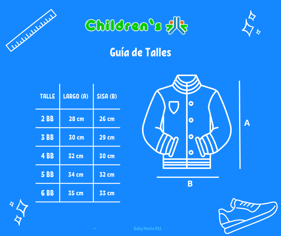 Guia de talles Campera Piel Con Capucha