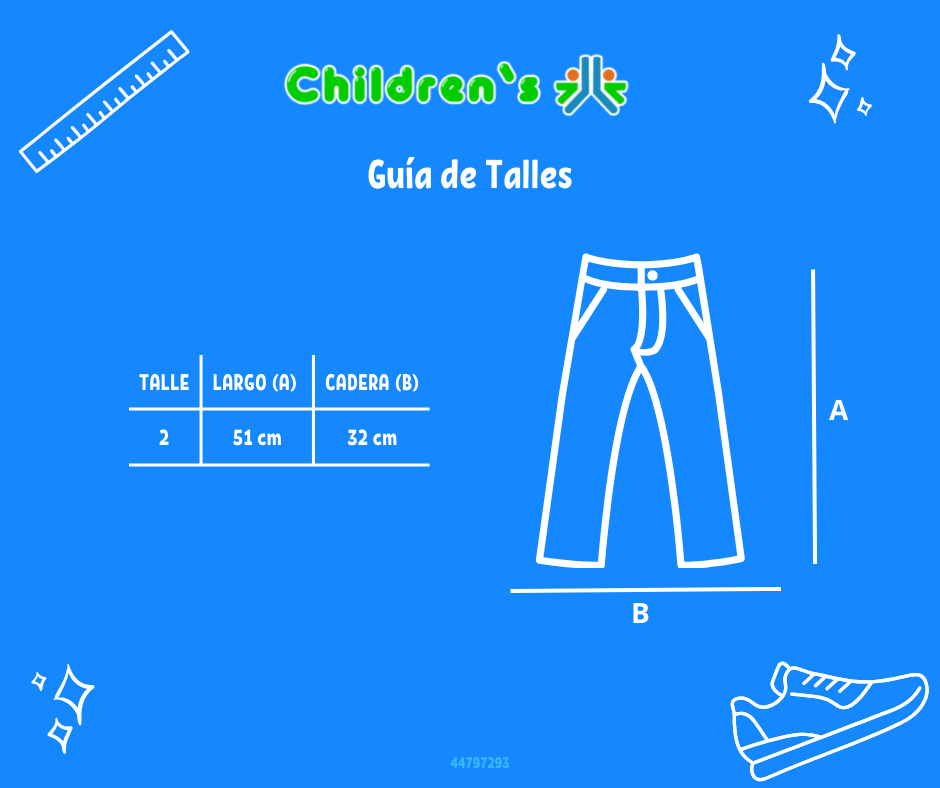 Guia de talles Pantalon de Corderoy