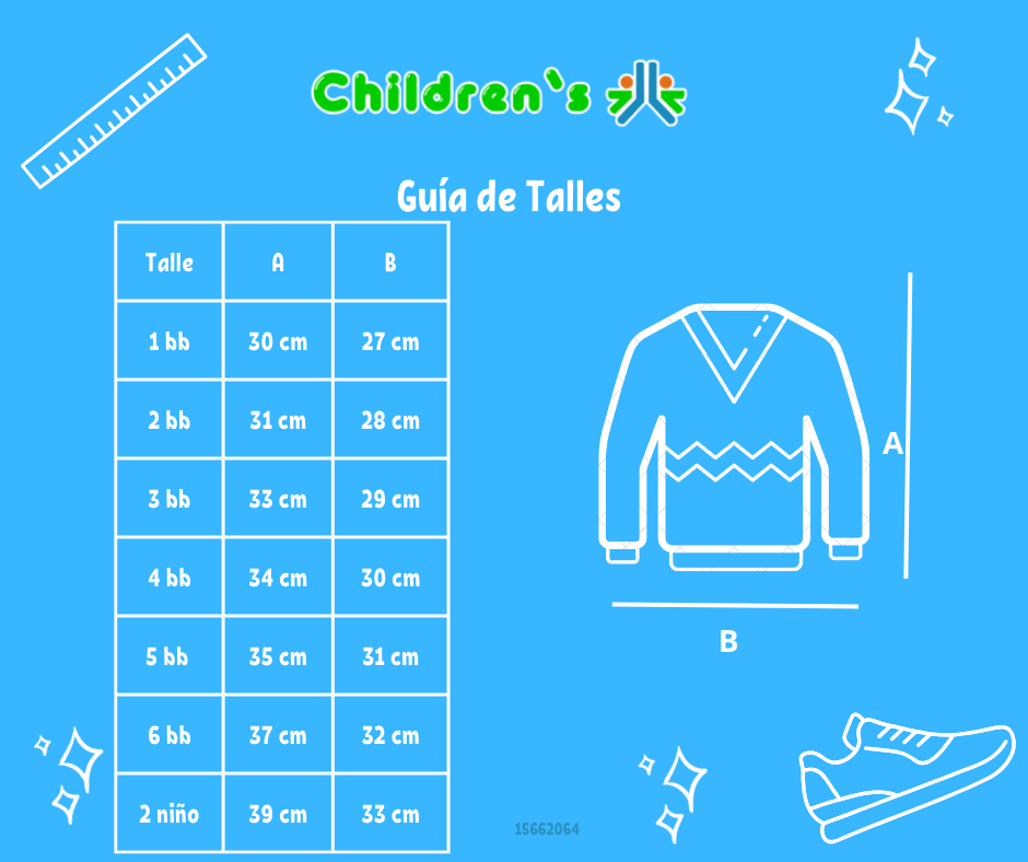 Guia de talles Sweater / Pullover Tejido Bordado de Flores y Flecos