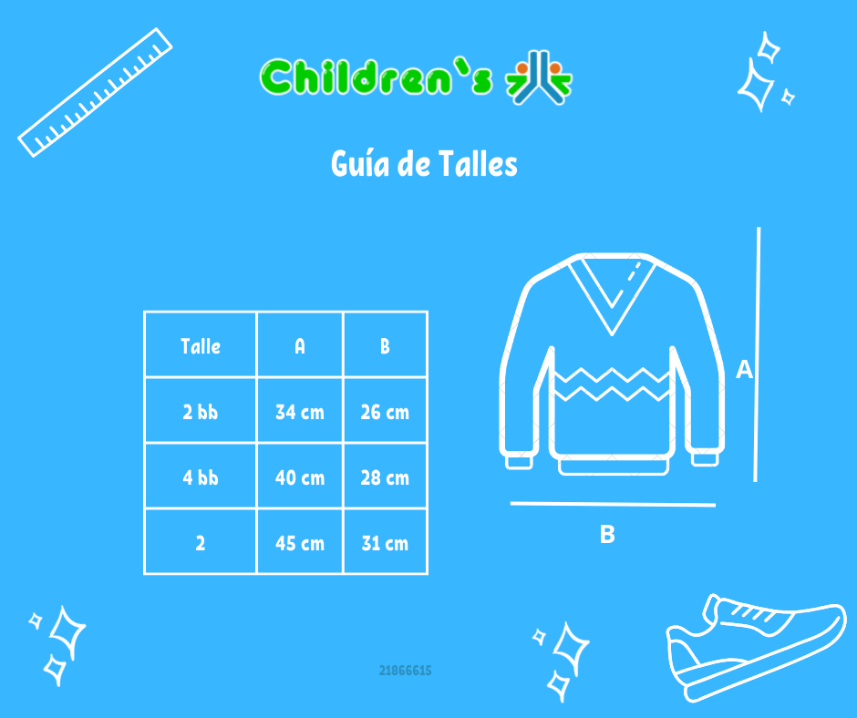 Guia de talles Pullover Sweater Tejido