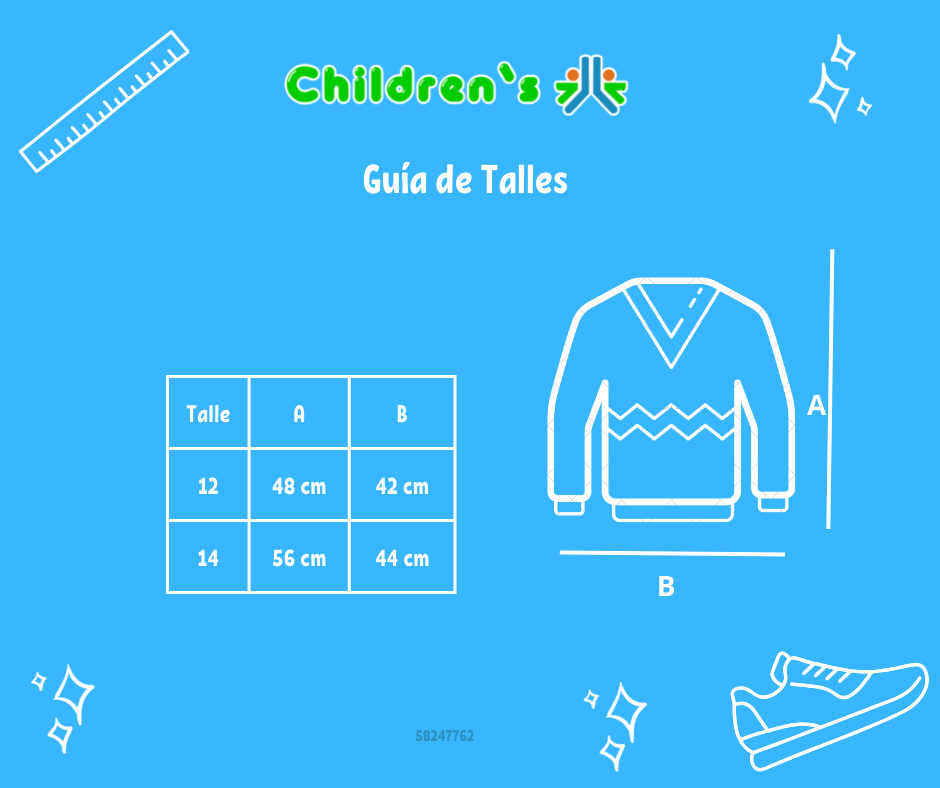 Guia de talles Sweater Estampado Perro con Broderie en Cintura