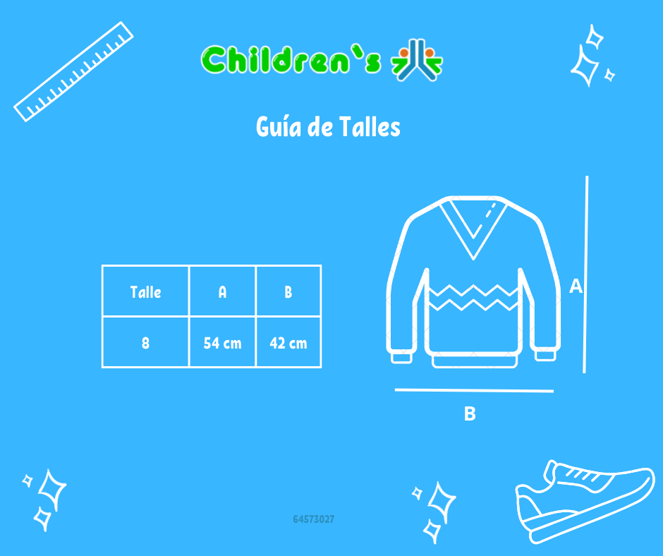 Guia de talles Pullover Sweater Tejido con Rayas