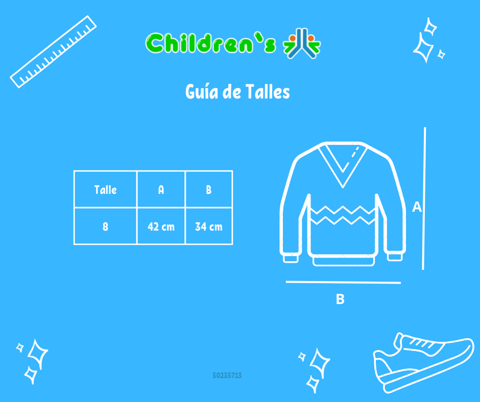 Guia de talles Pullover Sweater Tejido Rayado