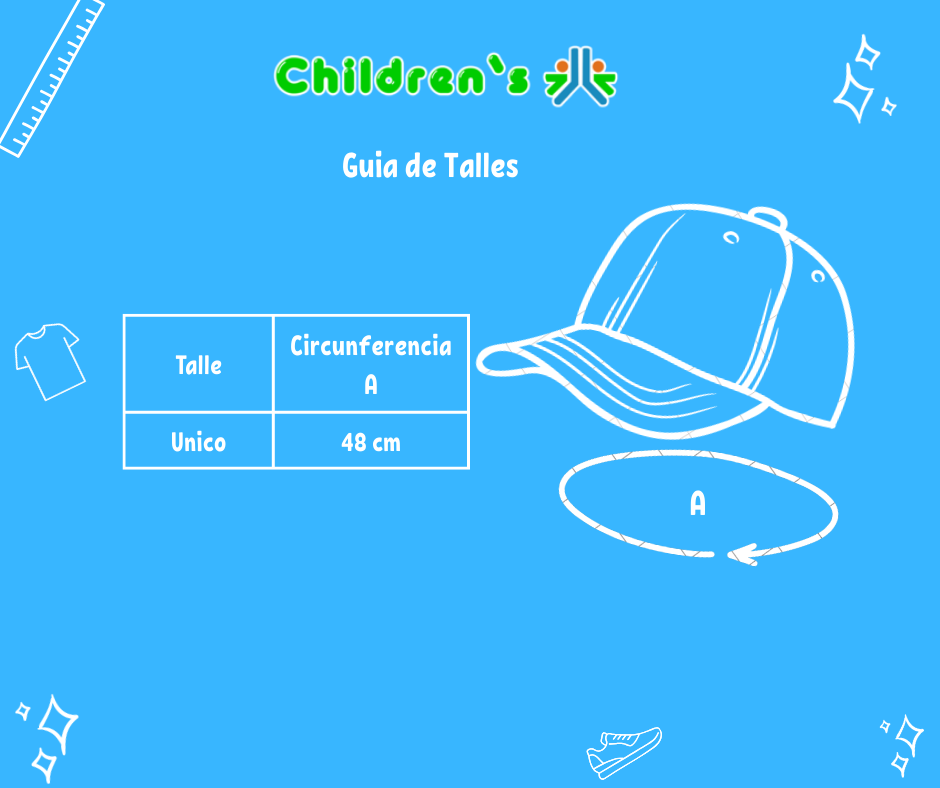 Guia de talles Gorro Cap de Corderoy Estampado Pelotas de Futbol