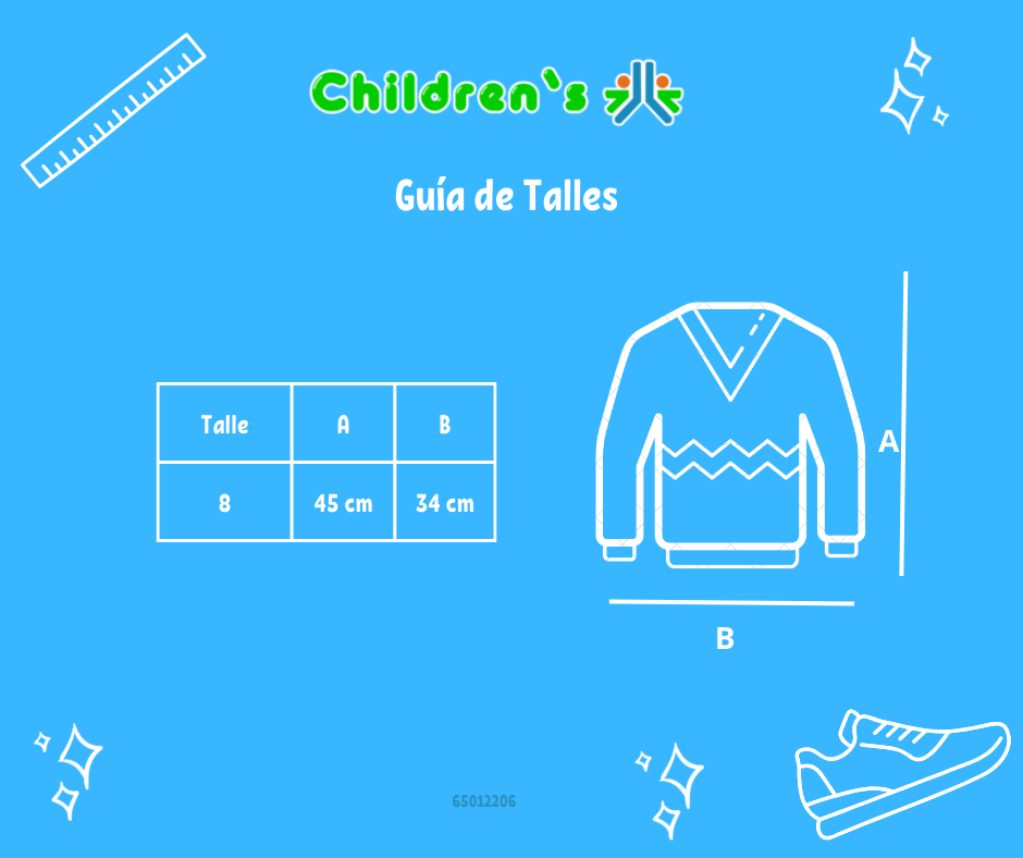 Guia de talles Pullover Sweater Tejido Liso con Capucha