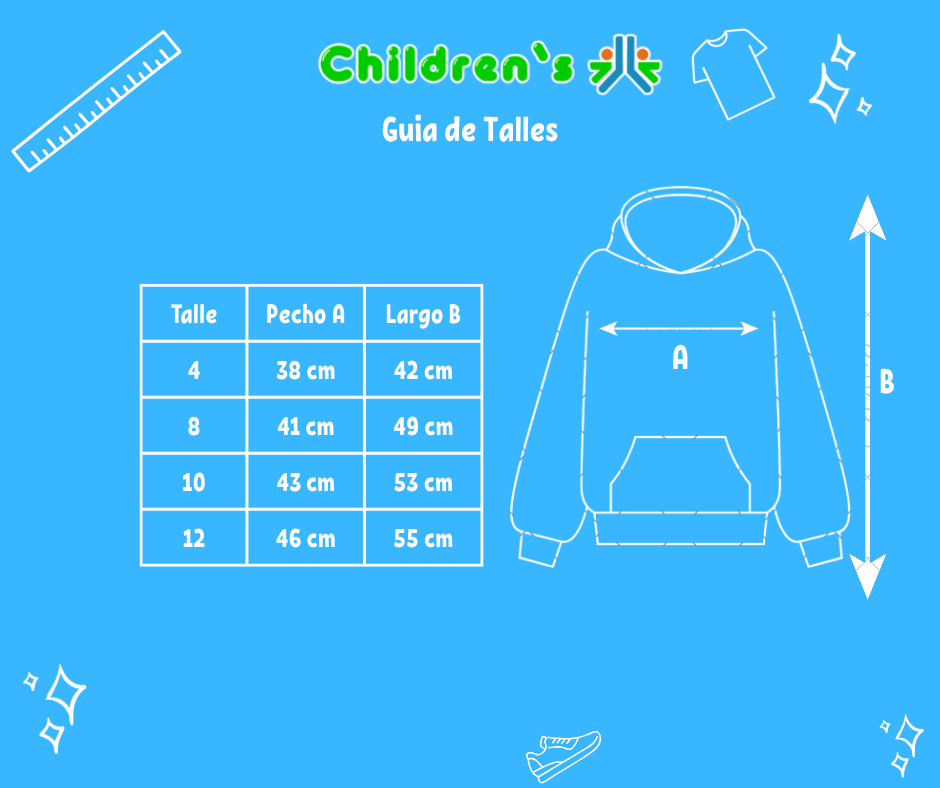 Guia de talles Buzo Varon Con Cierre Polar Gris/Azul