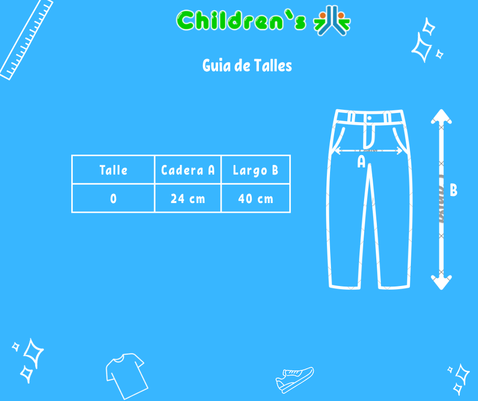 Guia de talles Pantalon Gabardina Con Cintura Regulable