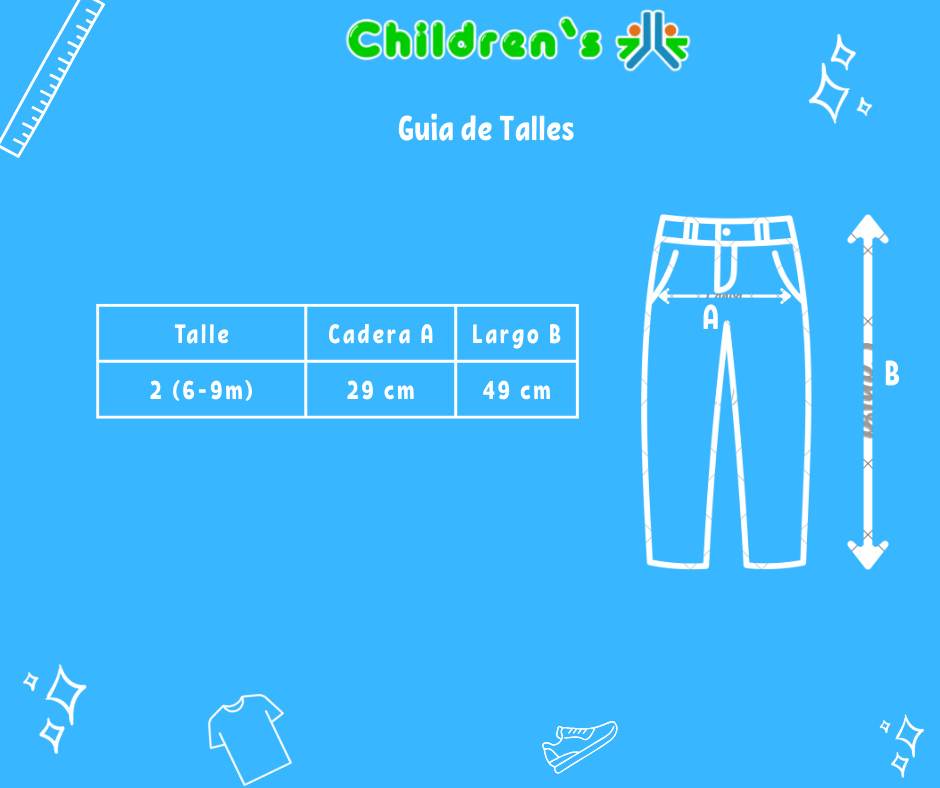 Guia de talles Pantalon Gabardina Con Cintura Elastizada