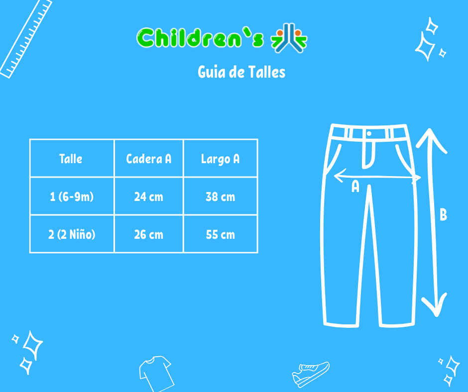 Guia de talles Pantalon Tela Mecanica Con Pinza Y Cintura Elastizada