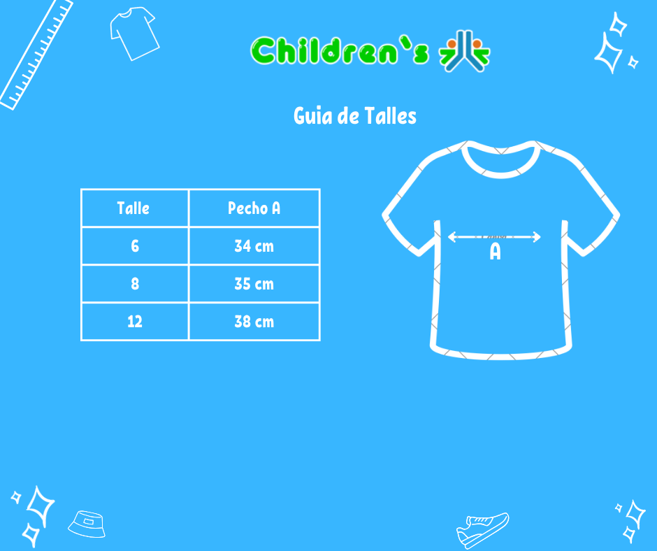 Guia de talles Remera Nena Girl Power