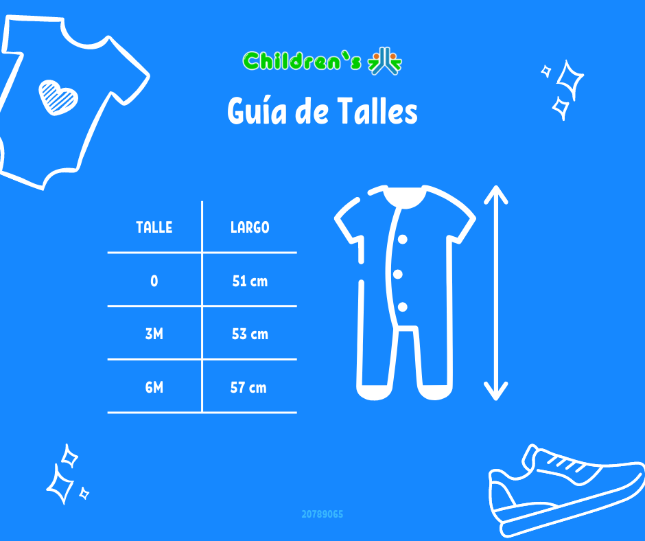 Guia de talles Astronauta enterito Termico Estampado - Nena