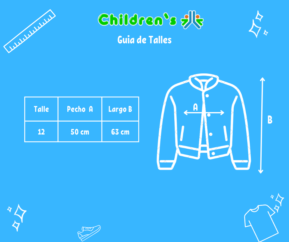 Guia de talles Campera de Jean con Cordero