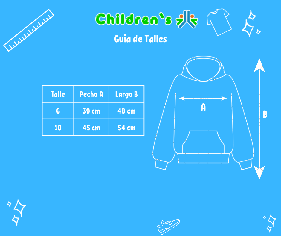 Guia de talles Buzo Polar con Franja en Microfibra