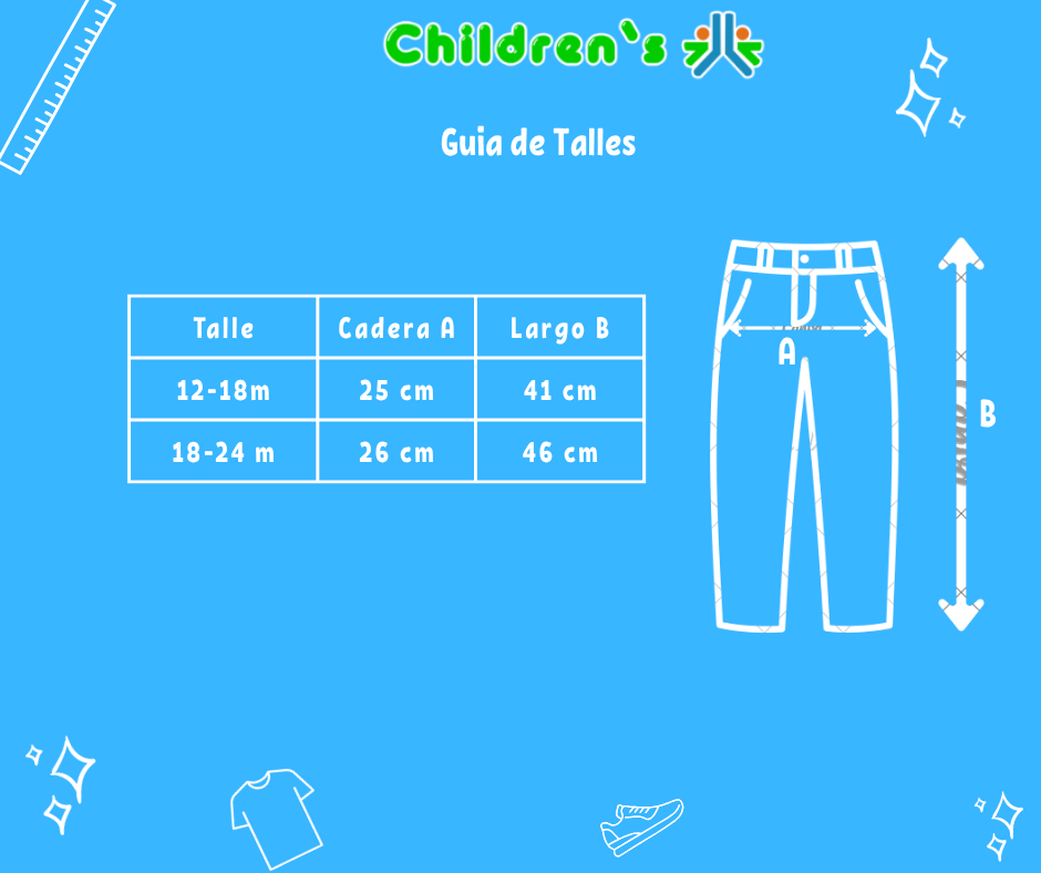 Guia de talles Pantalon Gabardina Con Cintura Regulable