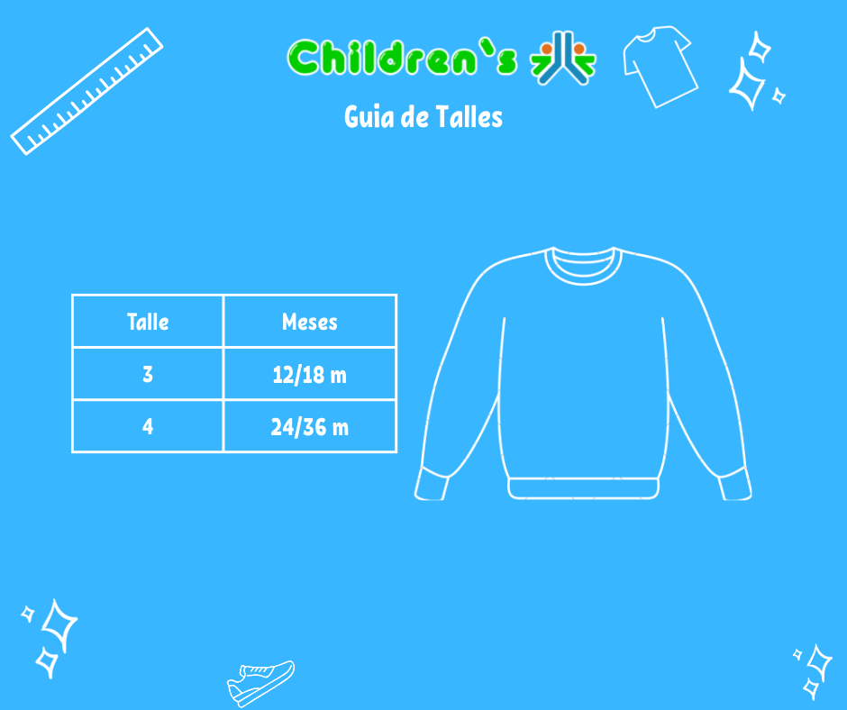 Guia de talles Buzo Polar con Cierre Bordado Trend Street