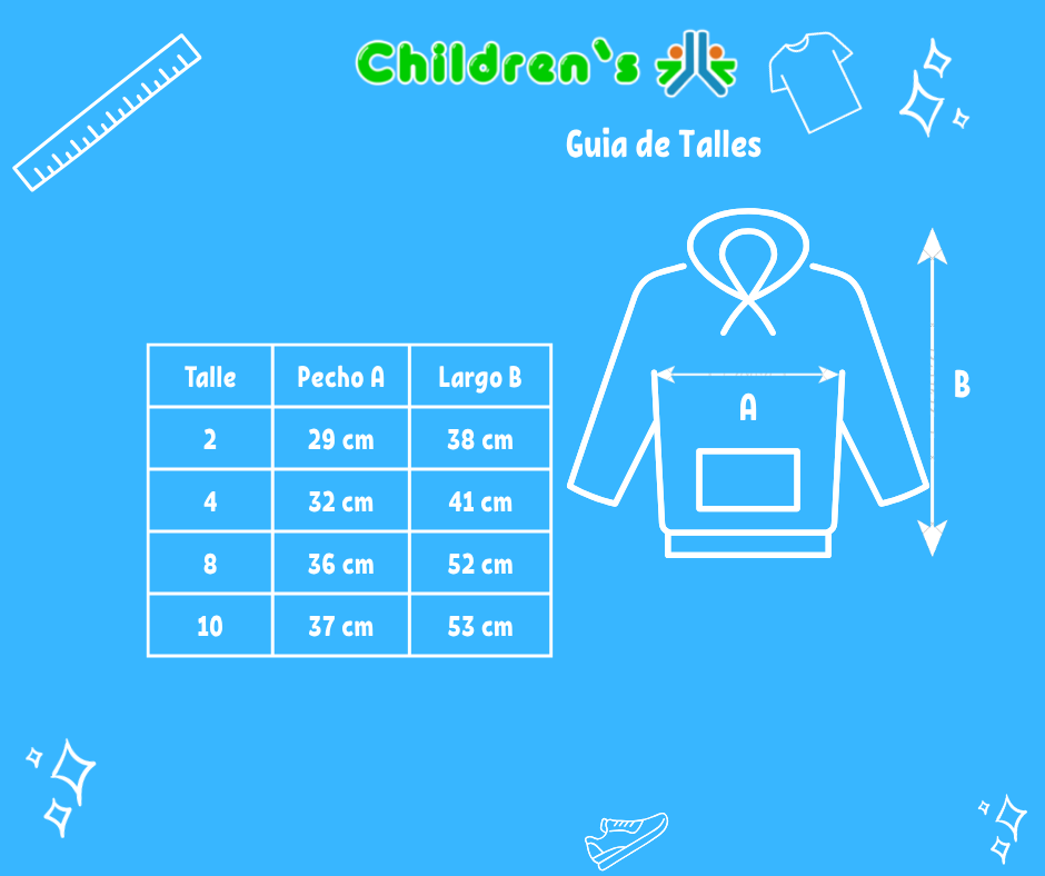 Guia de talles Buzo Polar Liso