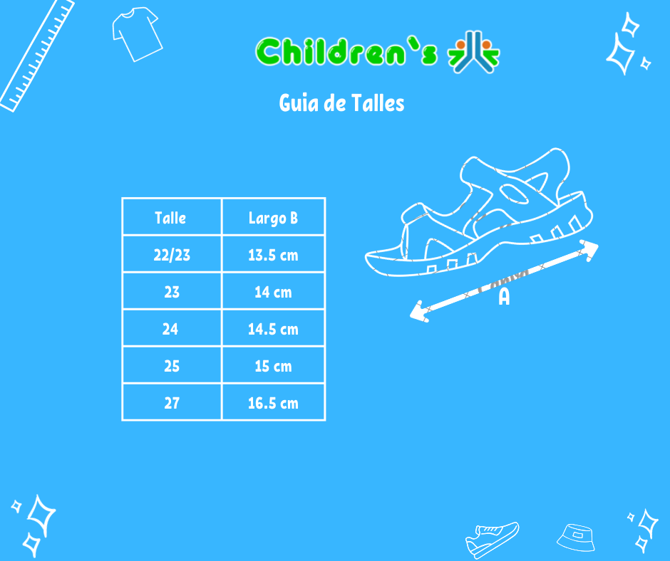 Guia de talles Sandalia todo Goma Franciscana Barbie