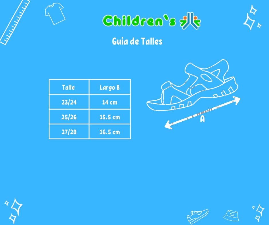 Guia de talles Sandalia todo Goma Franciscana Barbie