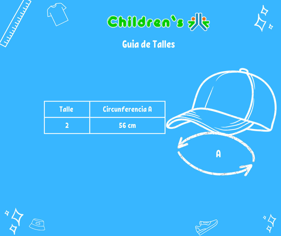 Guia de talles Gorro Cap Visera Lisa Con Elastico