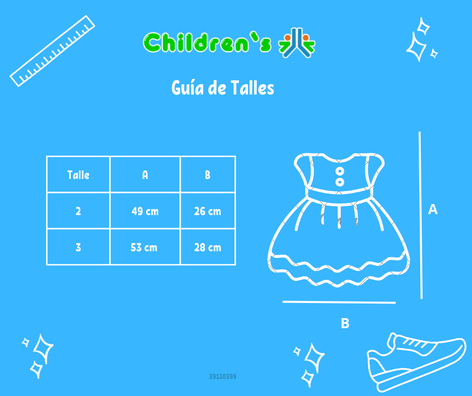 Guia de talles Vestido de Bautismo Encaje
