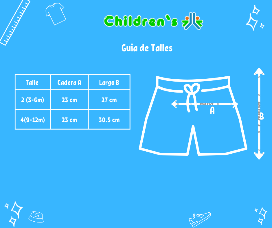 Guia de talles Short de Jean con Cintura Elastizada