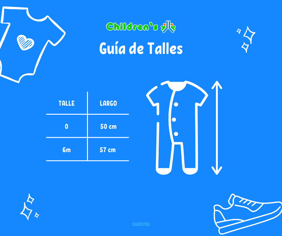 Guia de talles Enterito Simil Piel  Cierre Capucha Estampado