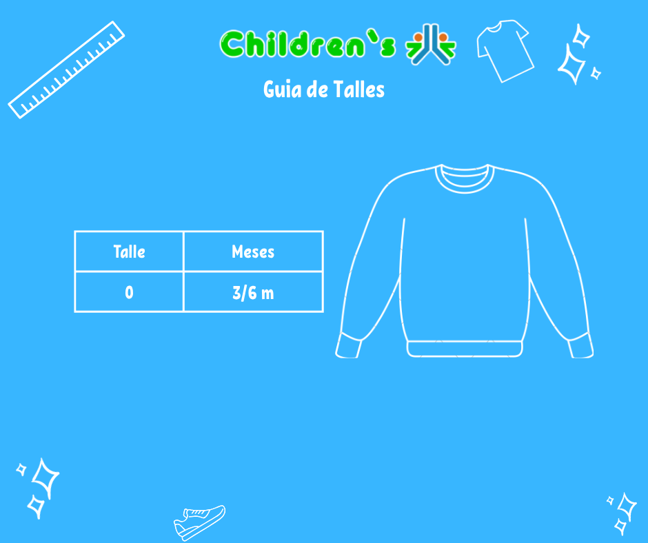 Guia de talles Buzo Polar Aplique Parche Holiday