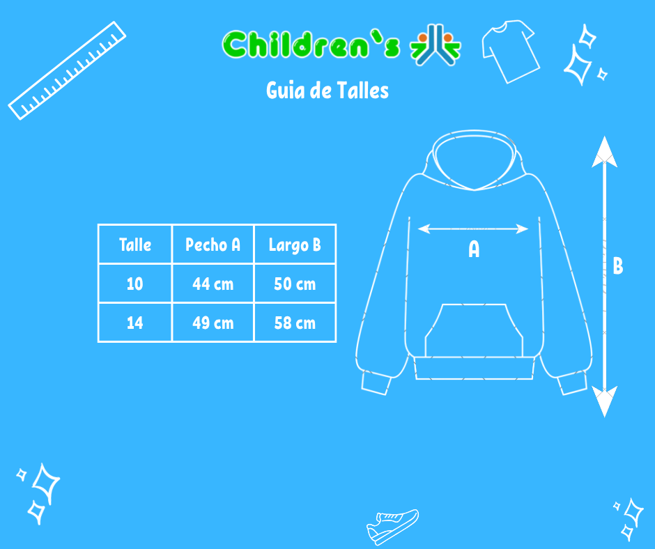 Guia de talles Buzo Polar Boucle con Cierre