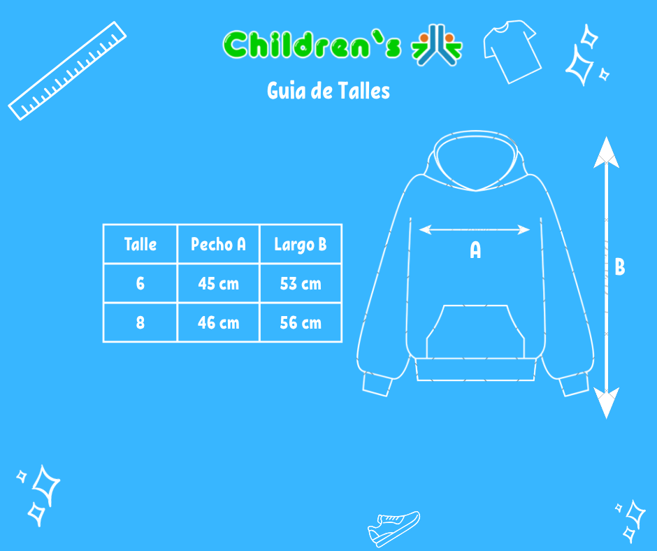 Guia de talles Buzo Polar con Cierre Bordado Daytona The Youth Product