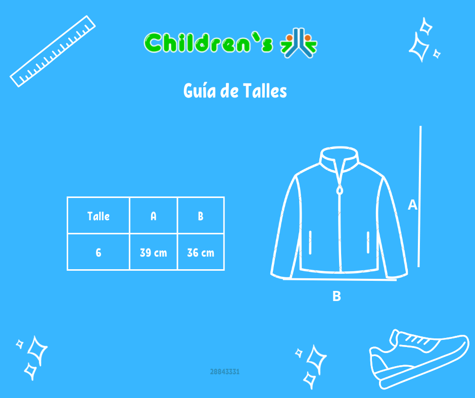 Guia de talles Campera Tejida con Cierre