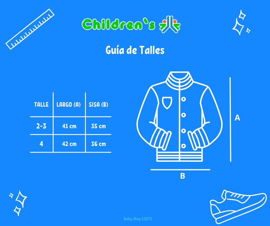 Guia de talles Campera Peluda Con Capucha