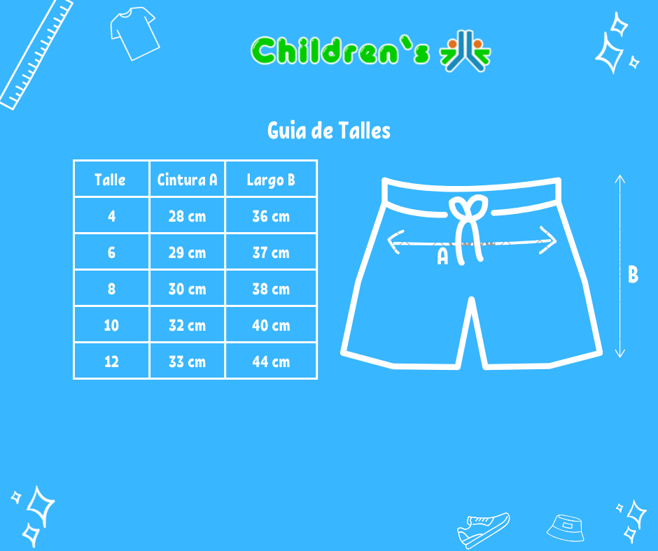 Guia de talles Short Bermuda Algodón Rustico Varón