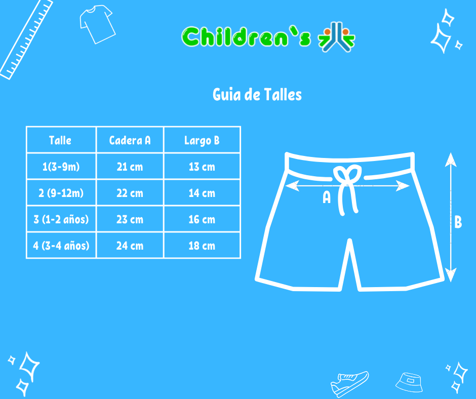 Guia de talles Malla De Baño Short De Lycra Estampado Animal