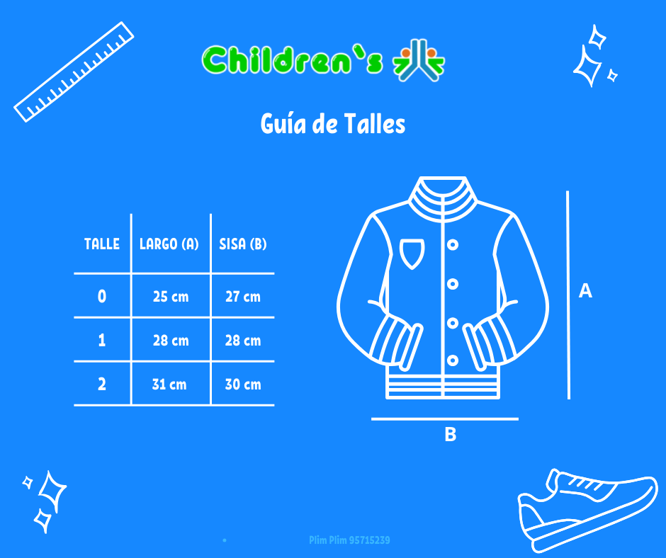 Guia de talles Campera de Piel con Capucha