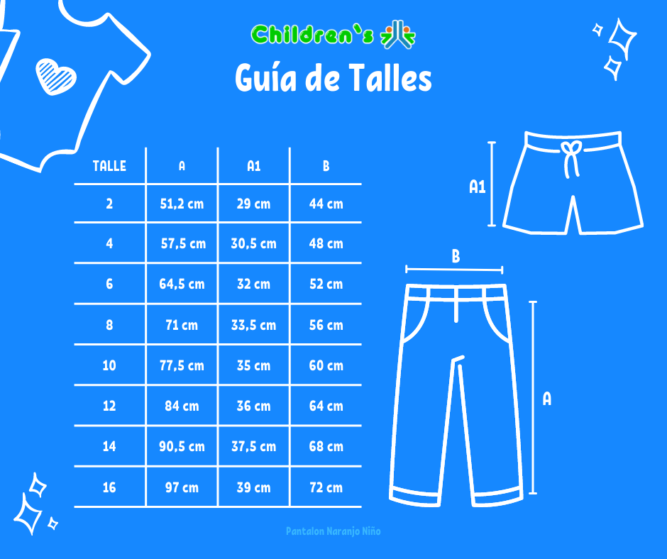 Guia de talles Calza Algodon Lisa