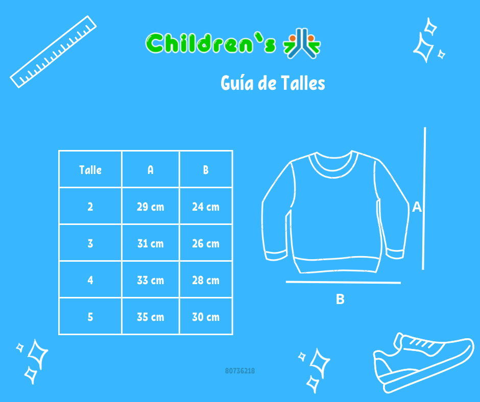 Guia de talles Buzo Algodón