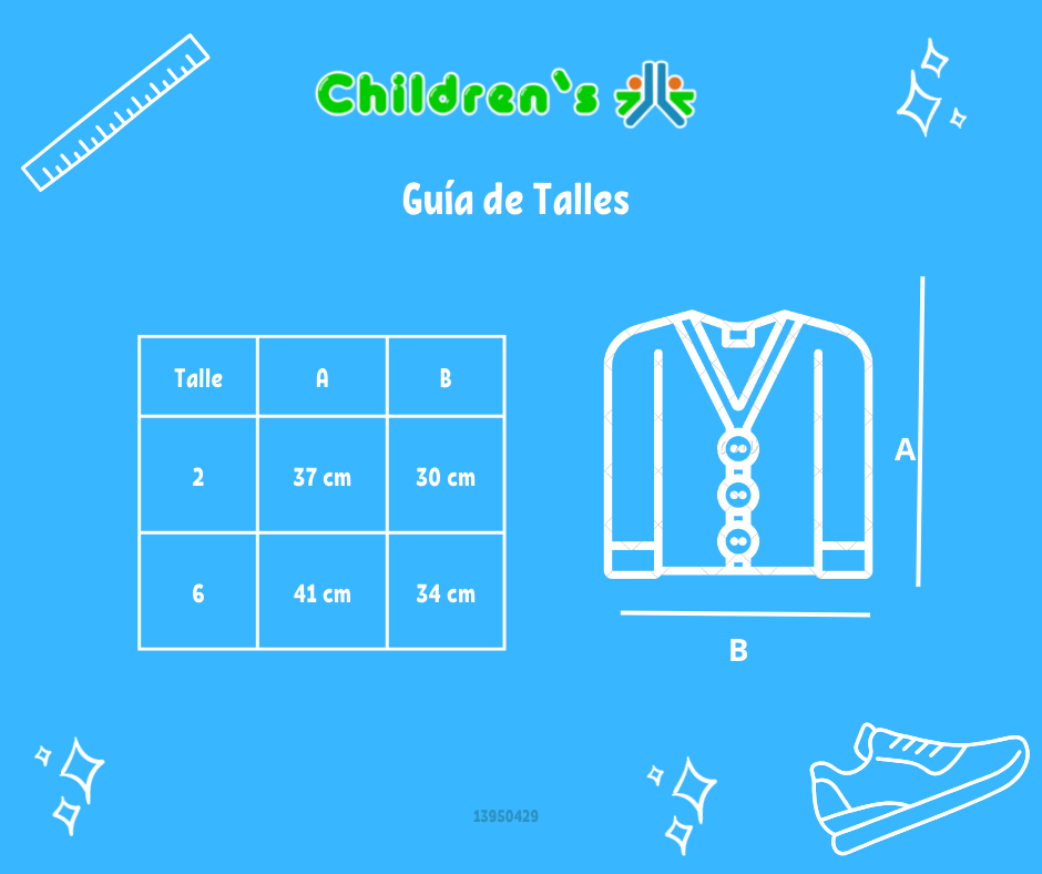 Guia de talles Saco Tejido Cashmilon Escote V