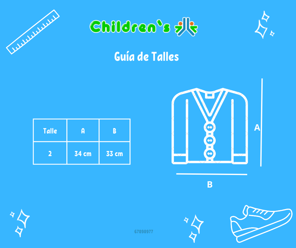 Guia de talles Saco Tejido Cashmilon Cuello Redondo Rayado