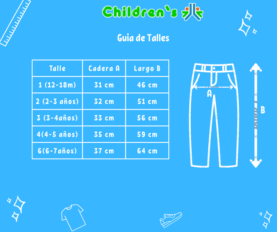 Guia de talles Pantalon de Gabardina Con Cintura Regulable