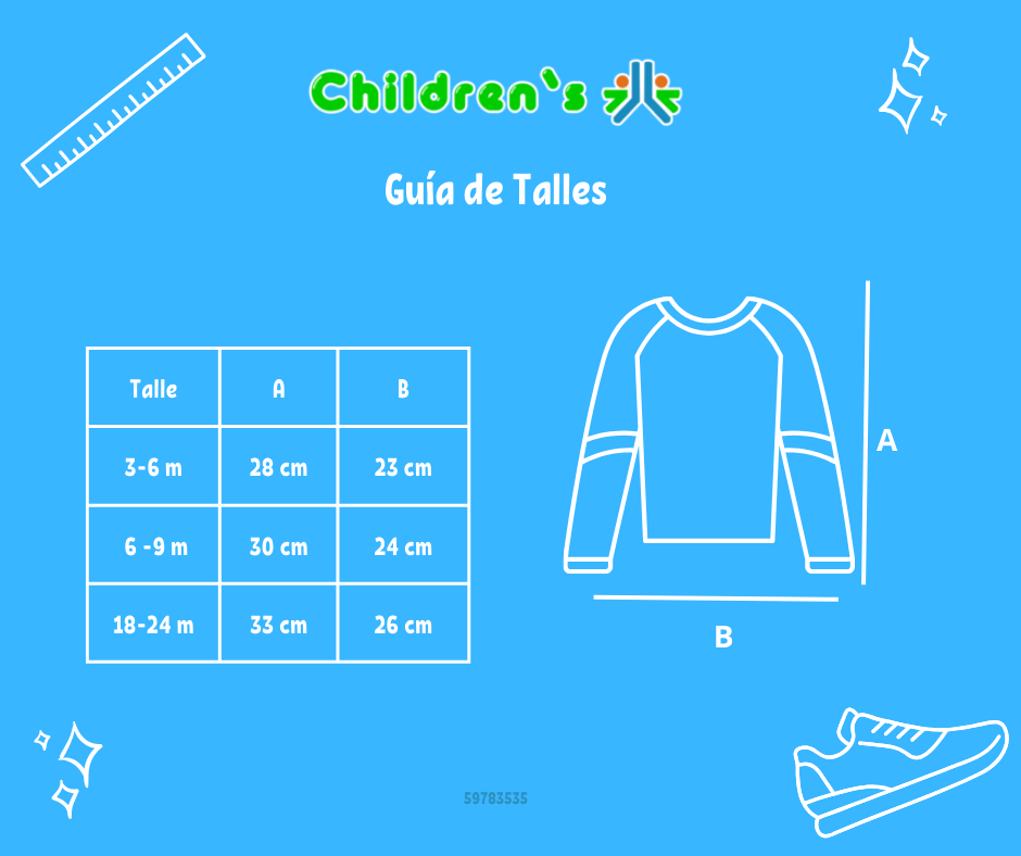 Guia de talles Remera manga larga Baby Way