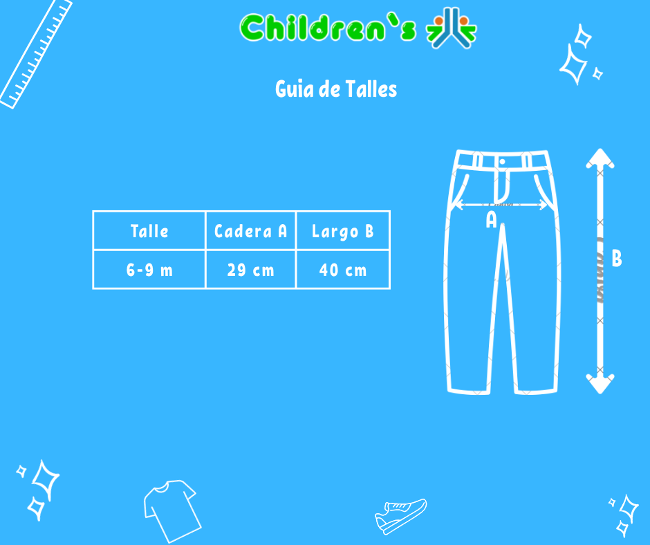 Guia de talles Pantalon Microfifra Con Puño y Cierre