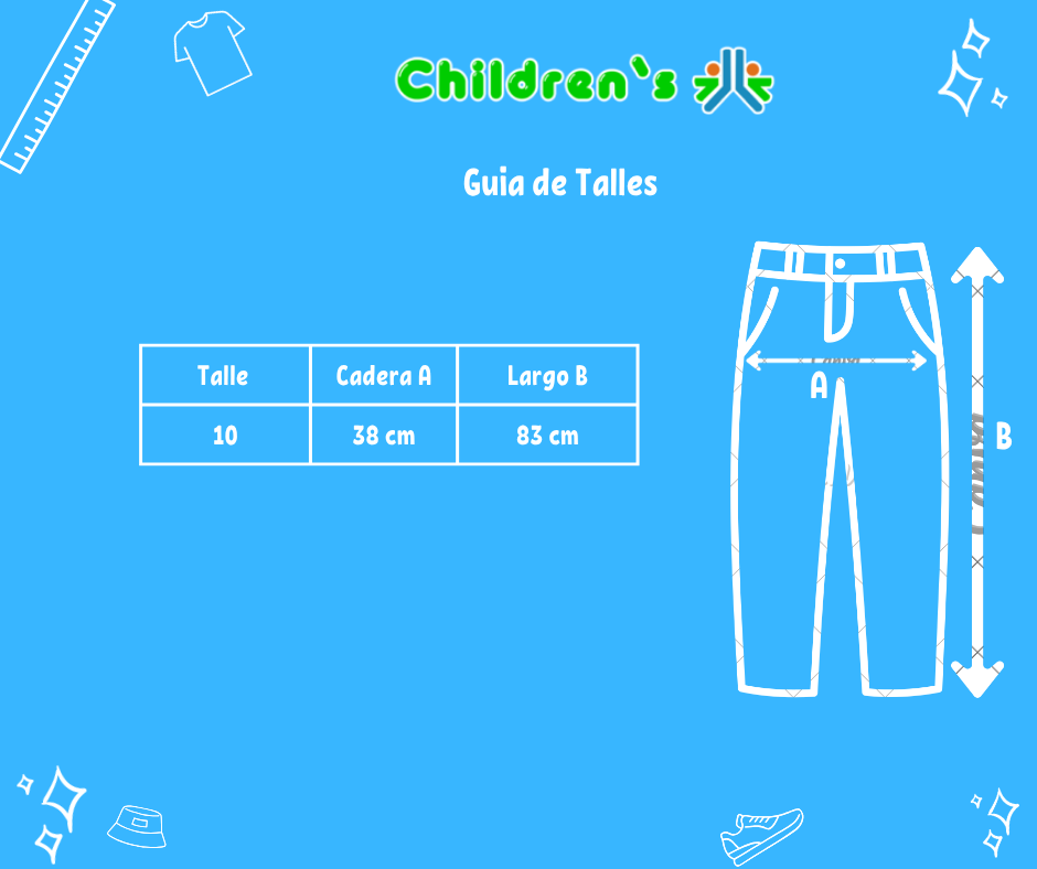 Guia de talles Pantalon Gabardina Cargo