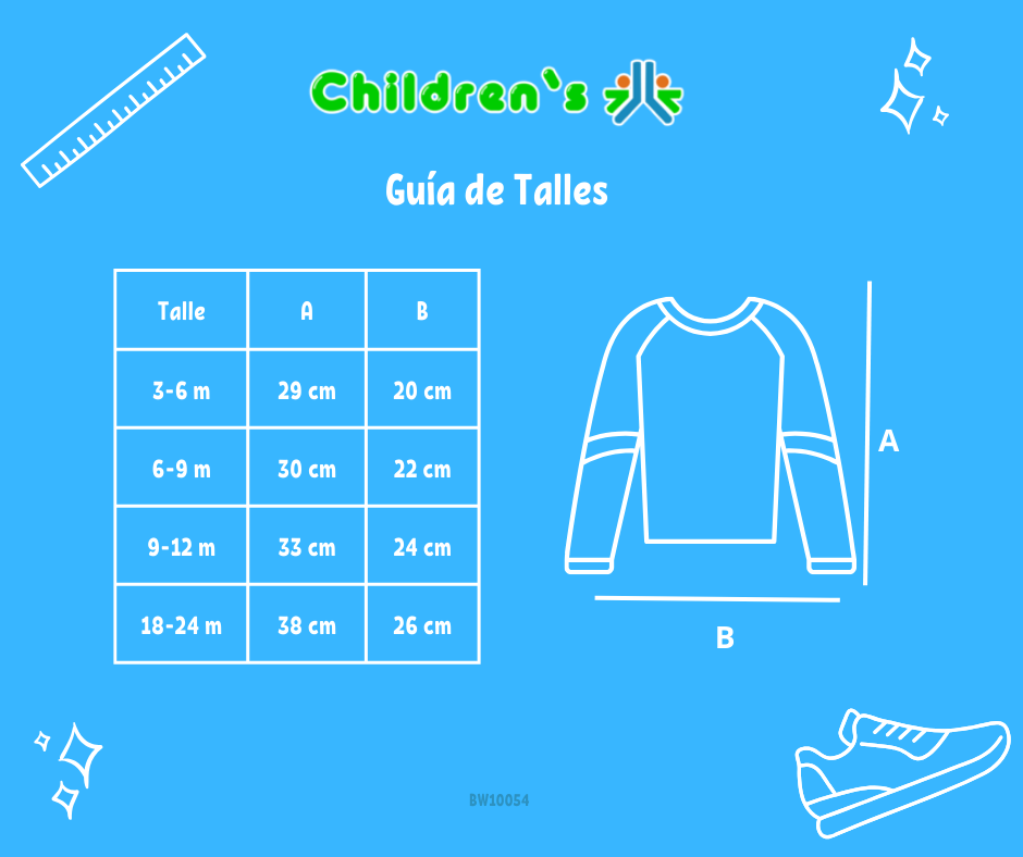 Guia de talles Remera manga larga Estampado Bull Dog