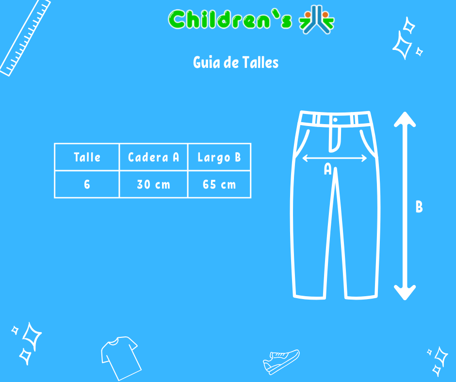 Guia de talles Pantalón Gabardina Spandex