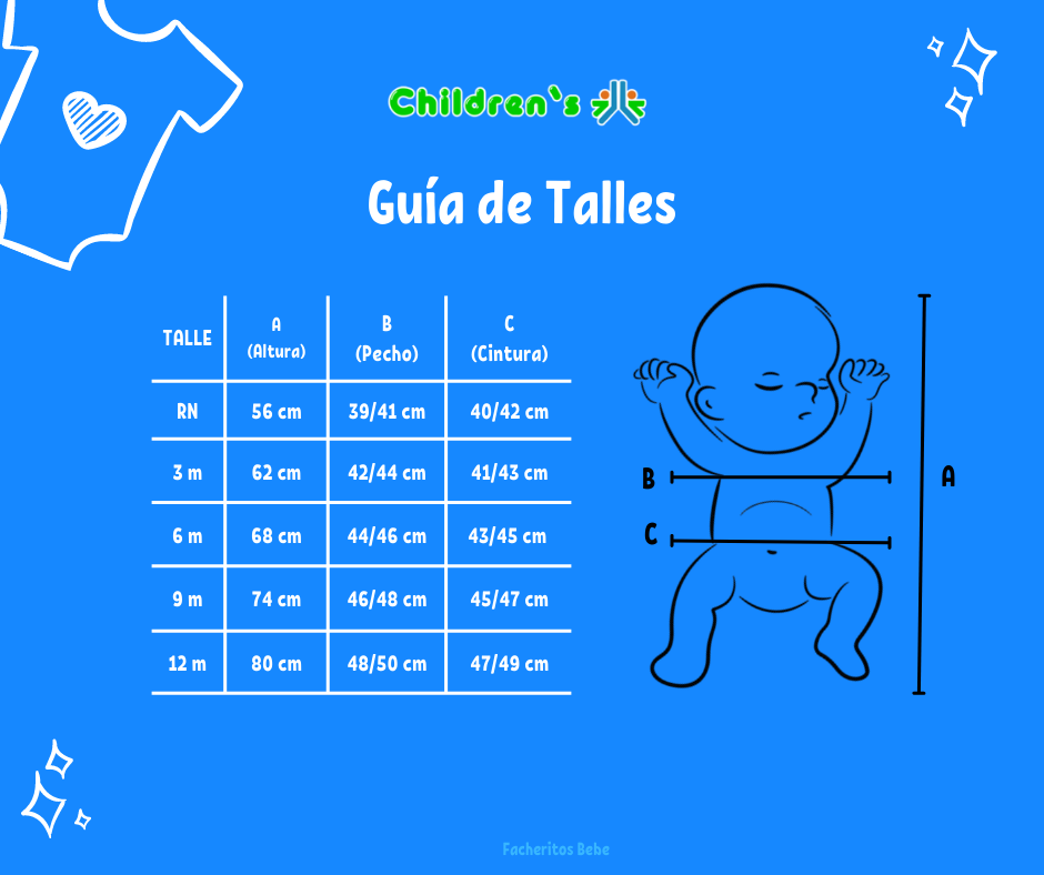 Tabla de talles — Campera De Polar Con Capucha - Aplique Corazon