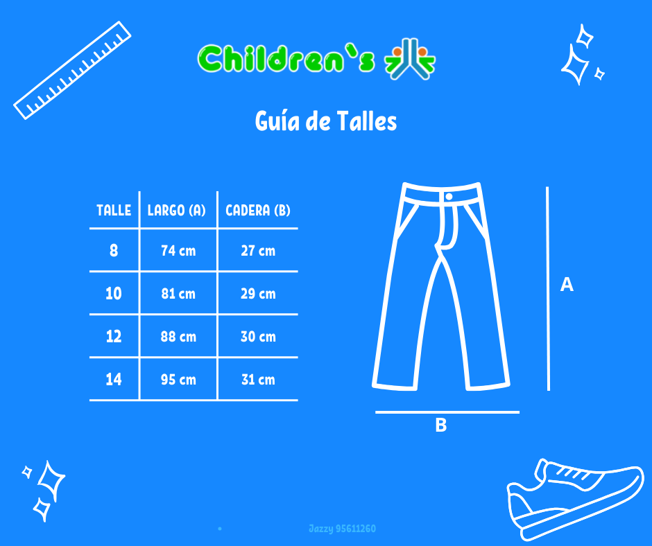 Guia de talles Pantalon Cuero Ecologico Negro
